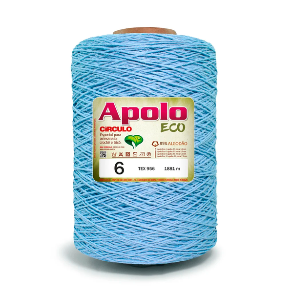 Barbante Apolo Eco Circulo 6 1.8kg - 2373 - Azul Bebe