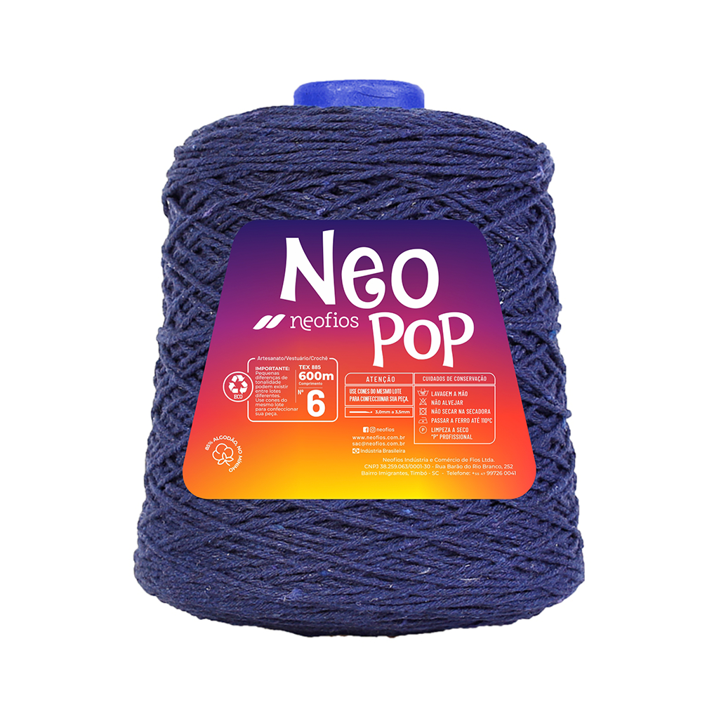 fio barbante neofios 6 600g 014 azul marinho
