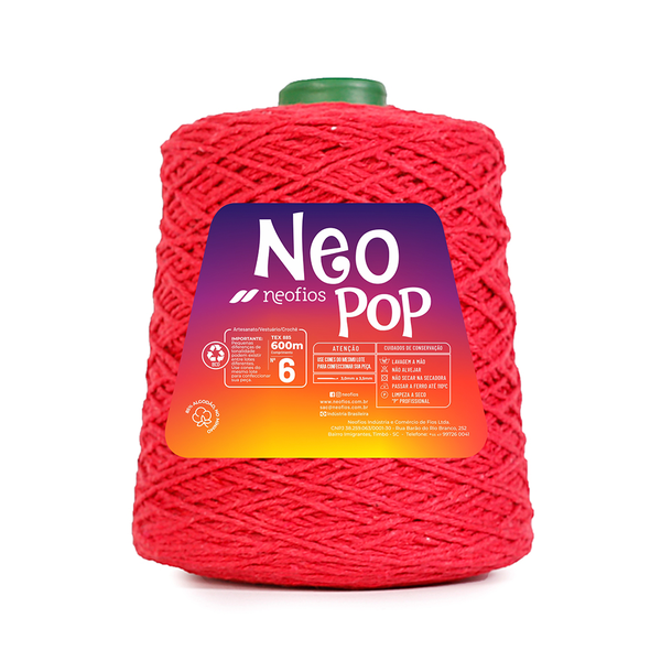 Barbante Neo Pop 6 600g - 018 - Vermelho