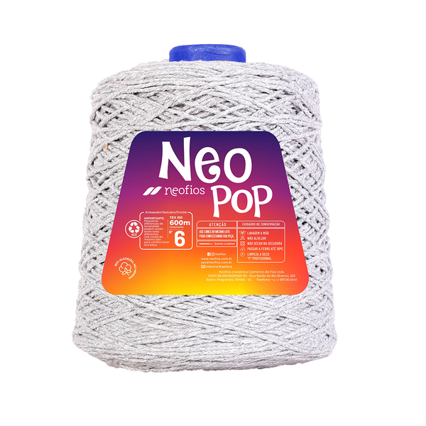 Barbante Neo Pop 6 600g - 019 - Cinza Claro