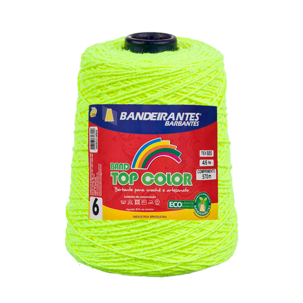 Barbante Bandeirantes Top Color 600g - 190 - Amarelo Limao