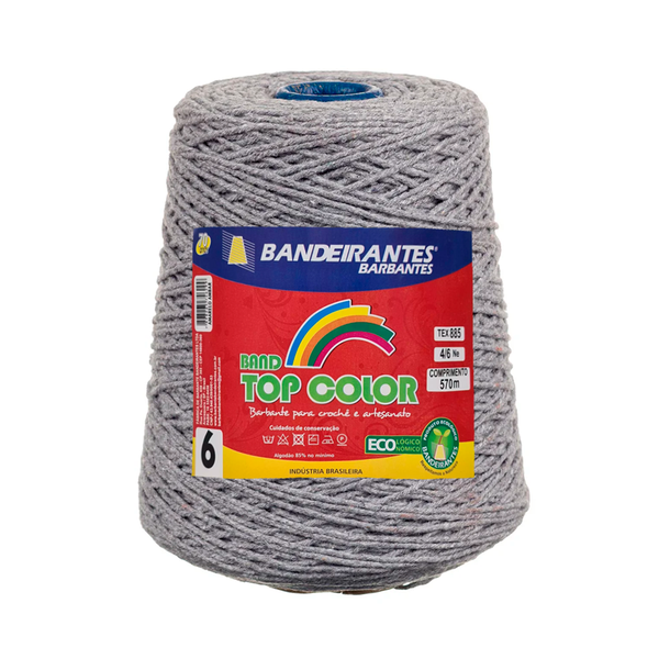 『最高』THHO 2gcbd cbg crdp Barbante Bandeirantes Top Color 600g - 615 - Cinza
