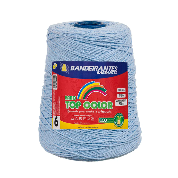 Barbante Bandeirantes Top Color 600g - 440 - Azul Bebe