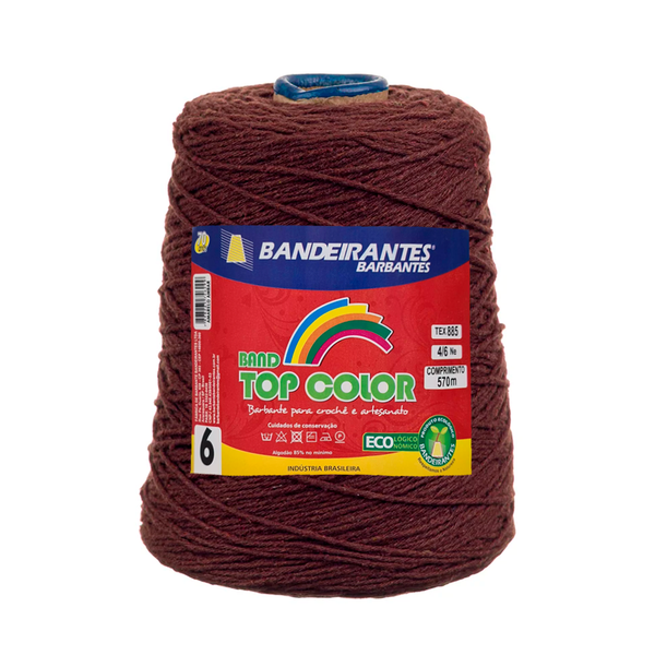 Barbante Bandeirantes Top Color 600g - 388 - Marrom Escuro Barbante Bandeirantes Top Color 600g - 388 - Marrom Escuro