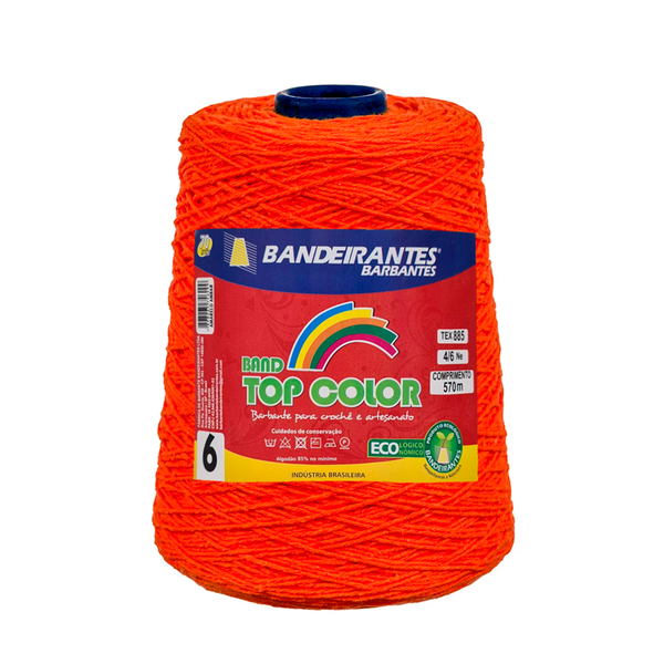 Barbante Bandeirantes Top Color 600g - 412 - Laranja
