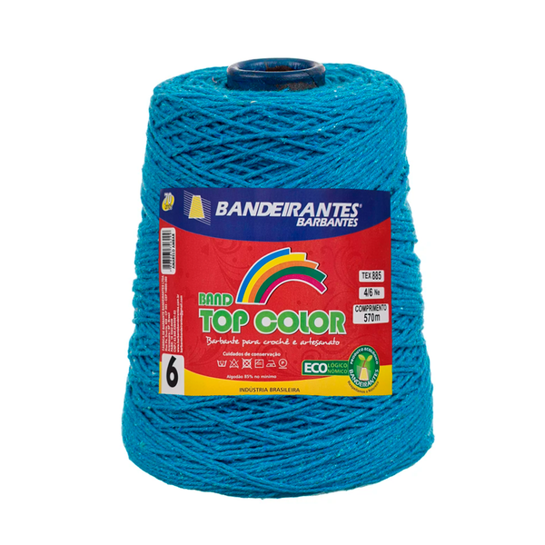 Barbante Bandeirantes Top Color 600g - 408 - Azul Turquesa