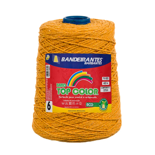 Barbante Bandeirantes Top Color 600g - 406 - Mostarda