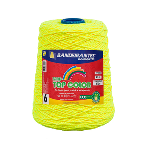 Barbante Bandeirantes Top Color 600g - 710 - Verde Neon