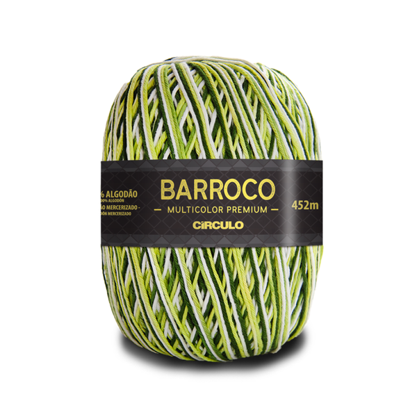 ピーコ　SAIKATSUフォックスグリーン系 Fio Linha Barroco Multicolor Premium 6 400g - 9391 - Babosa