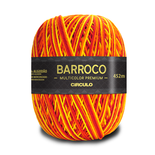 Fio Linha Barroco Multicolor Premium 6 400g - 9165 - Hibisco Amarelo