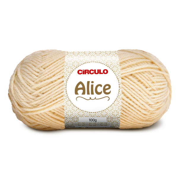 Fio Linha Lã Alice Circulo 100g - 8176 - Off-White