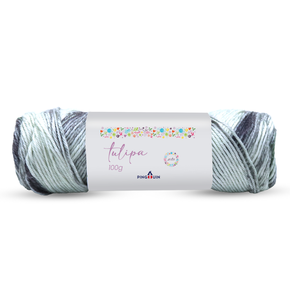 Fio Linha Lã Tulipa Pingouin 100g - 9441 - Black Hero