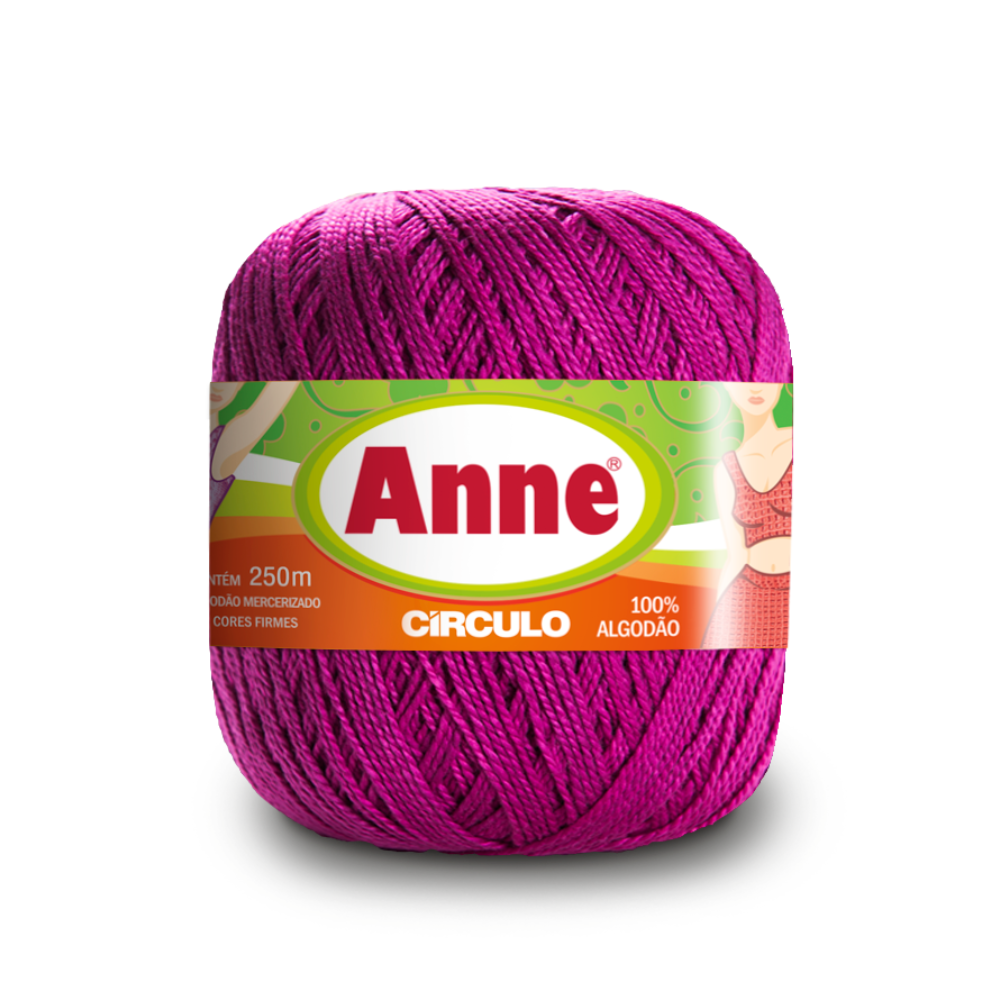 fio linha anne 250 circulo 6116 rosa choque