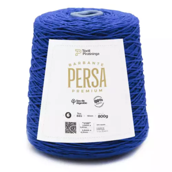 Barbante Persa Premium Piratininga 6 800g - 002 - Azul Royal