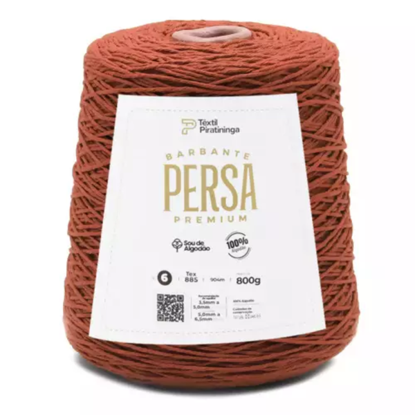 Barbante Persa Premium Piratininga 6 800g - 139 - Tijolo