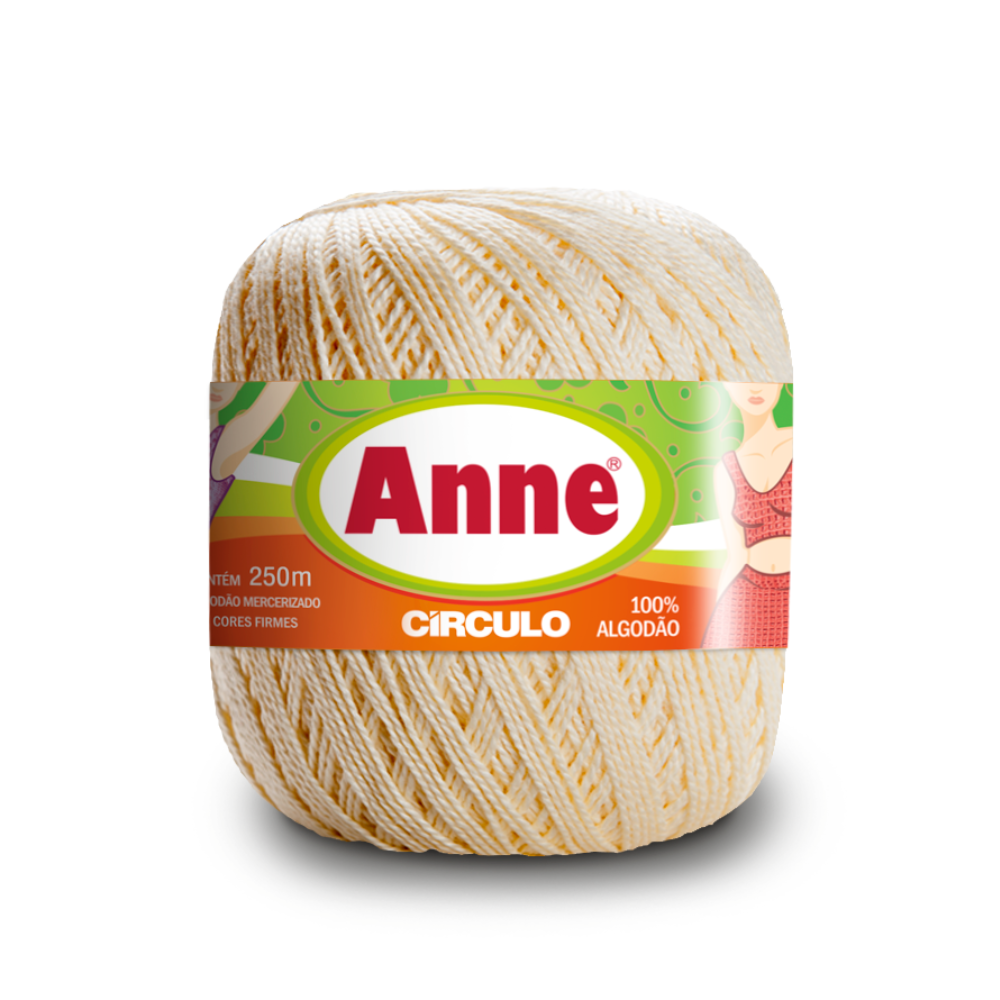 fio linha anne 250 circulo 1074 creme