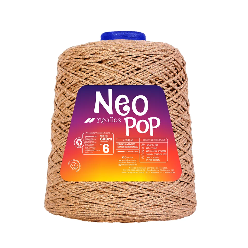 fio barbante neofios 6 600g 1228 caramelo