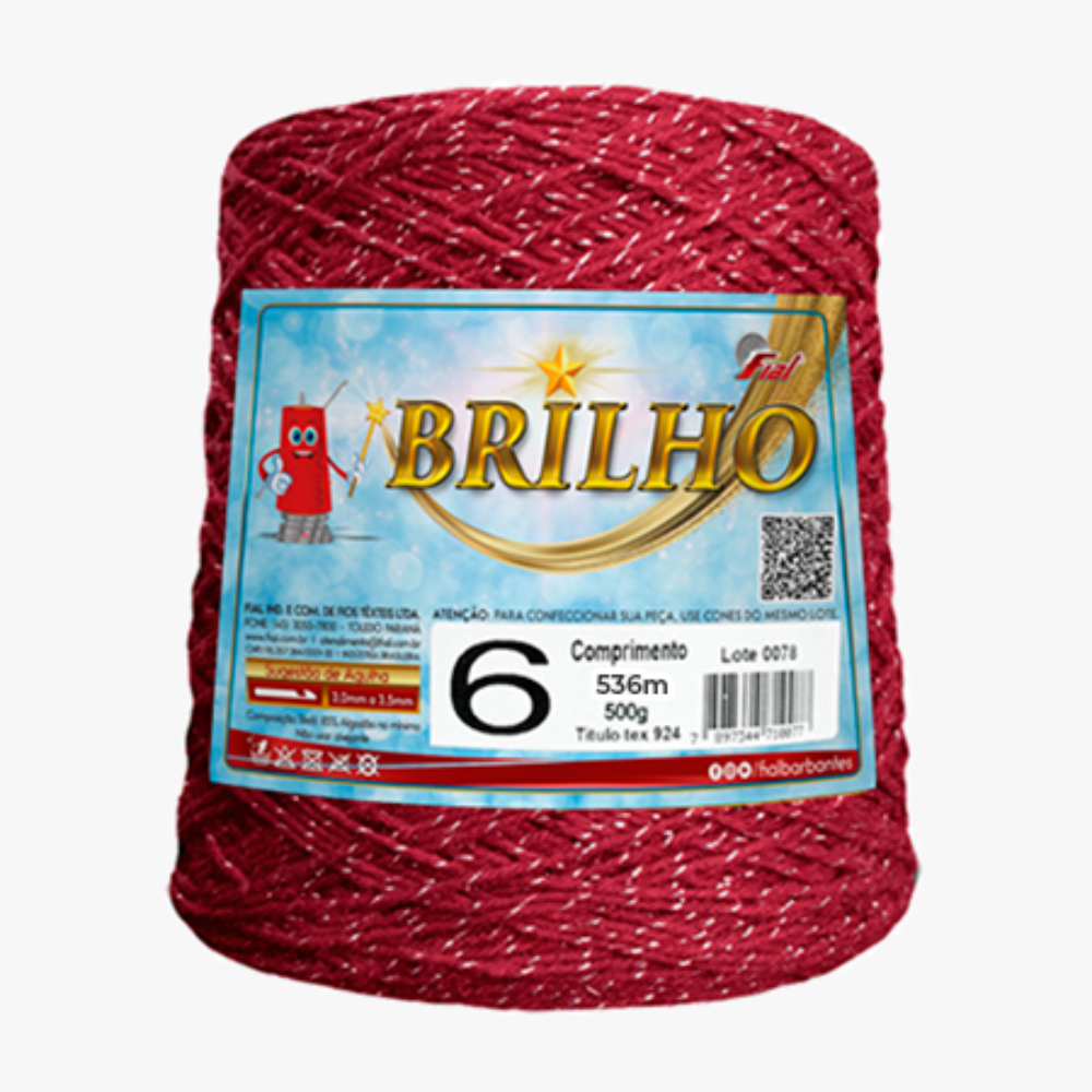 barbante brilho prata fial 600g 83 bordo