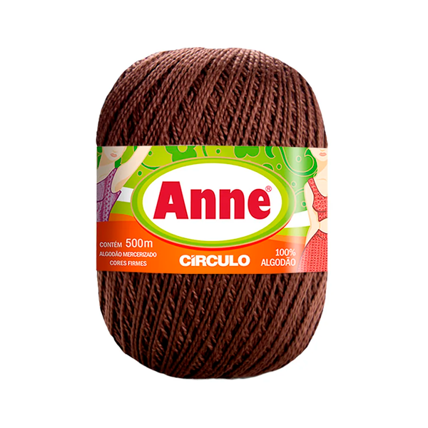 fio linha anne 500 circulo 7504 mogno