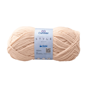 Fio Linha Lã Style 100g Cisne Corrente - 01403 - Bege