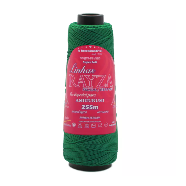 Fio Linha Rayza Amigurumi Antialérgico 255m - 043 - Verde Bandeira