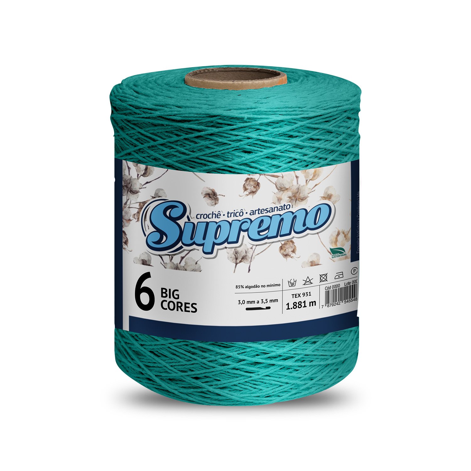 Barbante Prediletto Supremo 6 1.8kg - 113 - Verde Jade