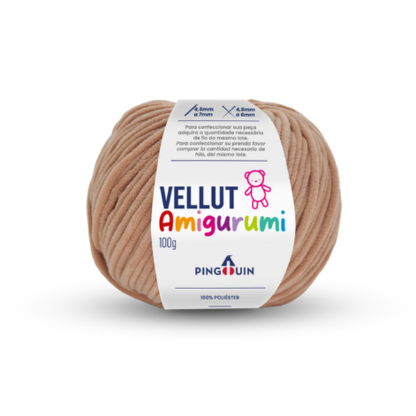 Fio Amigurumi Vellut Pingouin 100g – Textura Chenille Macia para