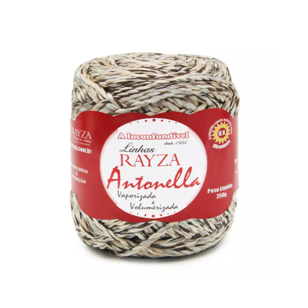 さよならアンドロメダ　SP Fio Linha Rayza Antonella 250g - 513 - Noz Moscada Mescla