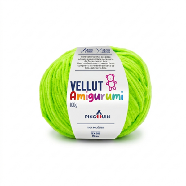 Fio Amigurumi Vellut Pingouin 100g – Textura Chenille Macia para