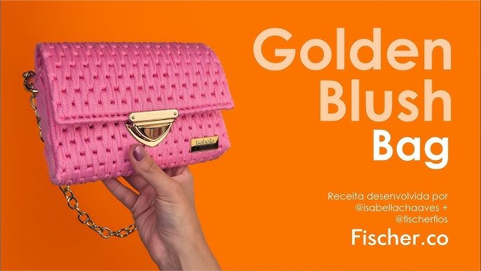 receita bolsa golden blush utilizando o fio plisse fischer